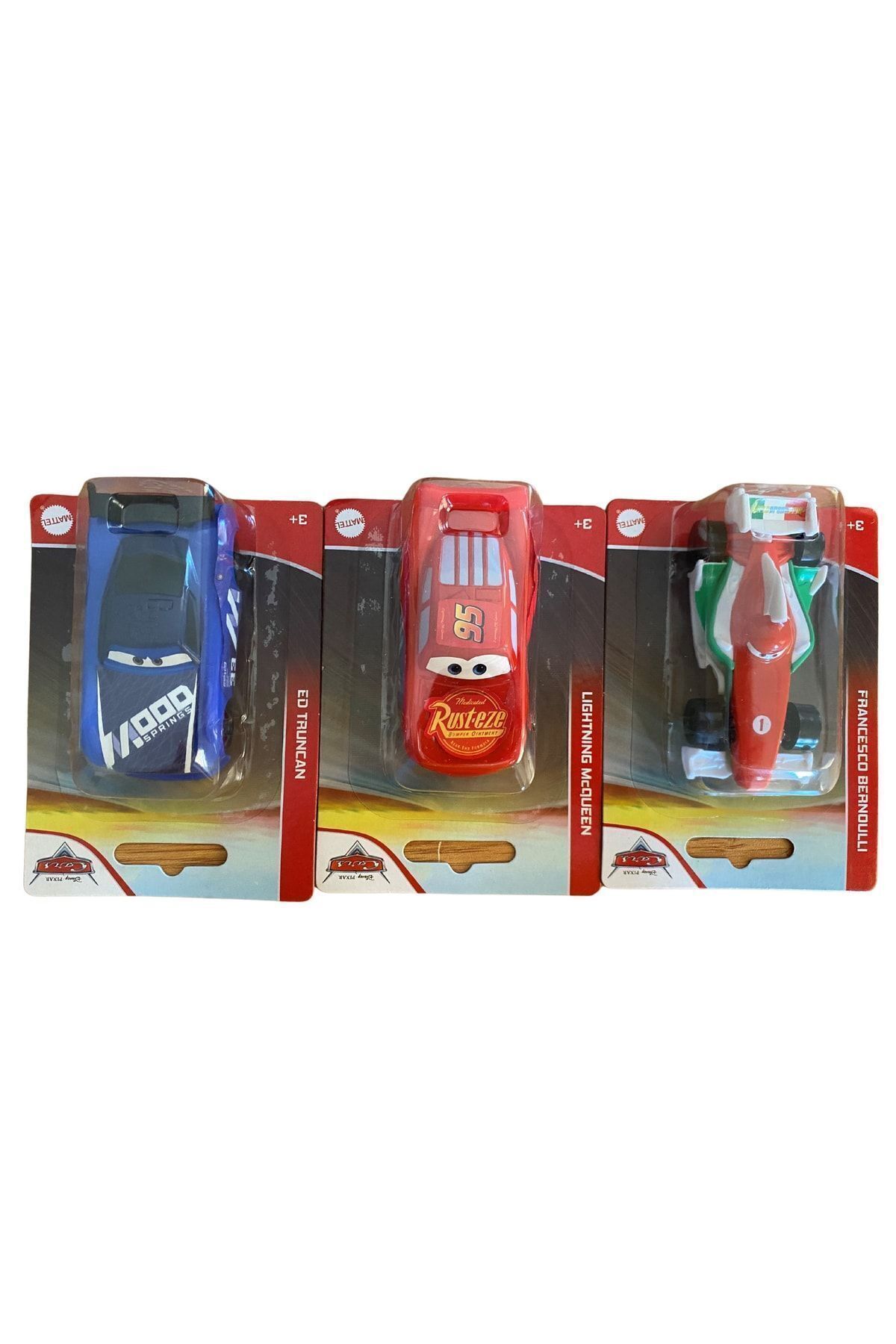 DİSNEY Şimşek Mcqueen Disney Lisanslı Mattel Oyuncak Arabalar 3'lü Set fotoğrafı 2 (önizleme)