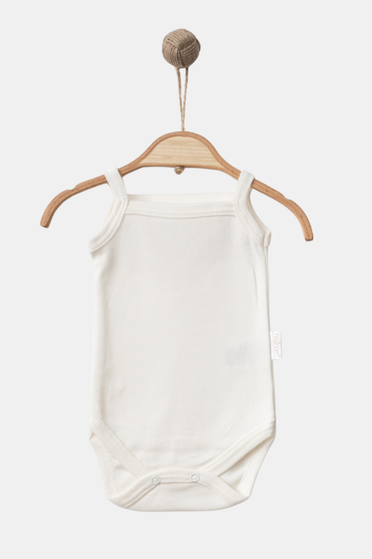 Bamoola %100 Organik Pamuklu Düz Krem 3'lü Atlet Body Zıbın - Askılı - Çıtçıtlı fotoğrafı 2 (önizleme)