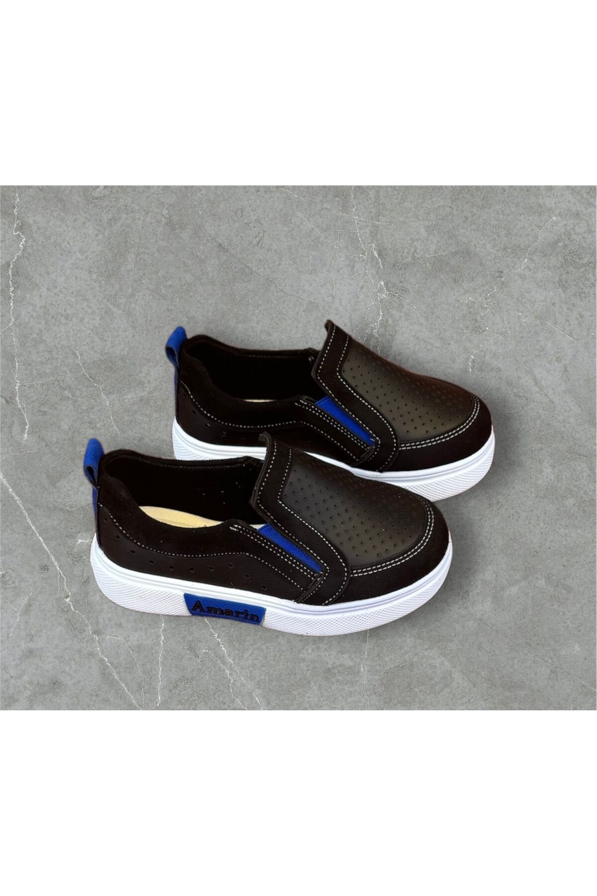 Amarin-Black Soft and Comfortable Loafer Shoes for Boys - Elastic 3
