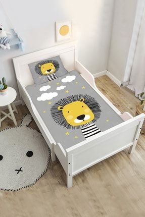 Sevimli Aslan Çocuk Odası Yatak Örtüsü BHY1283