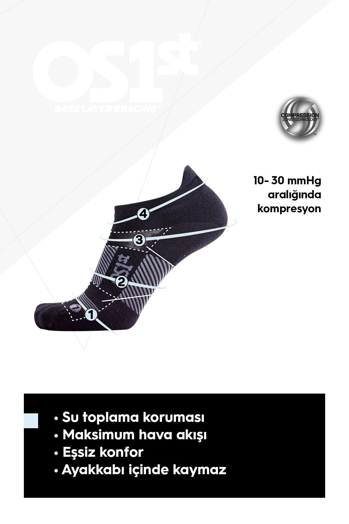 جوراب ورزشی مشکی مردانه و زنانه Daily Socks ، Ultra Light IPLIK ویژه ضد باکتریایی OS1st