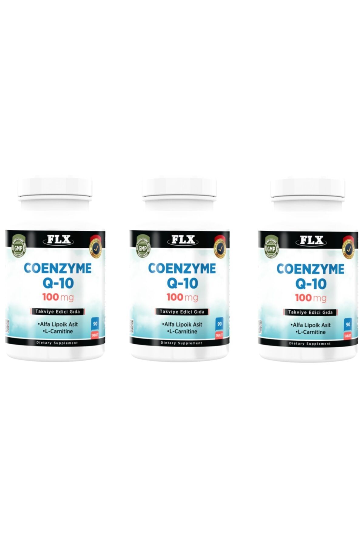 FLX Coenzyme Koenzyme Q-10 L-carnitine Alpha Lipoic Acid 90 Tablet X 3 Kutu