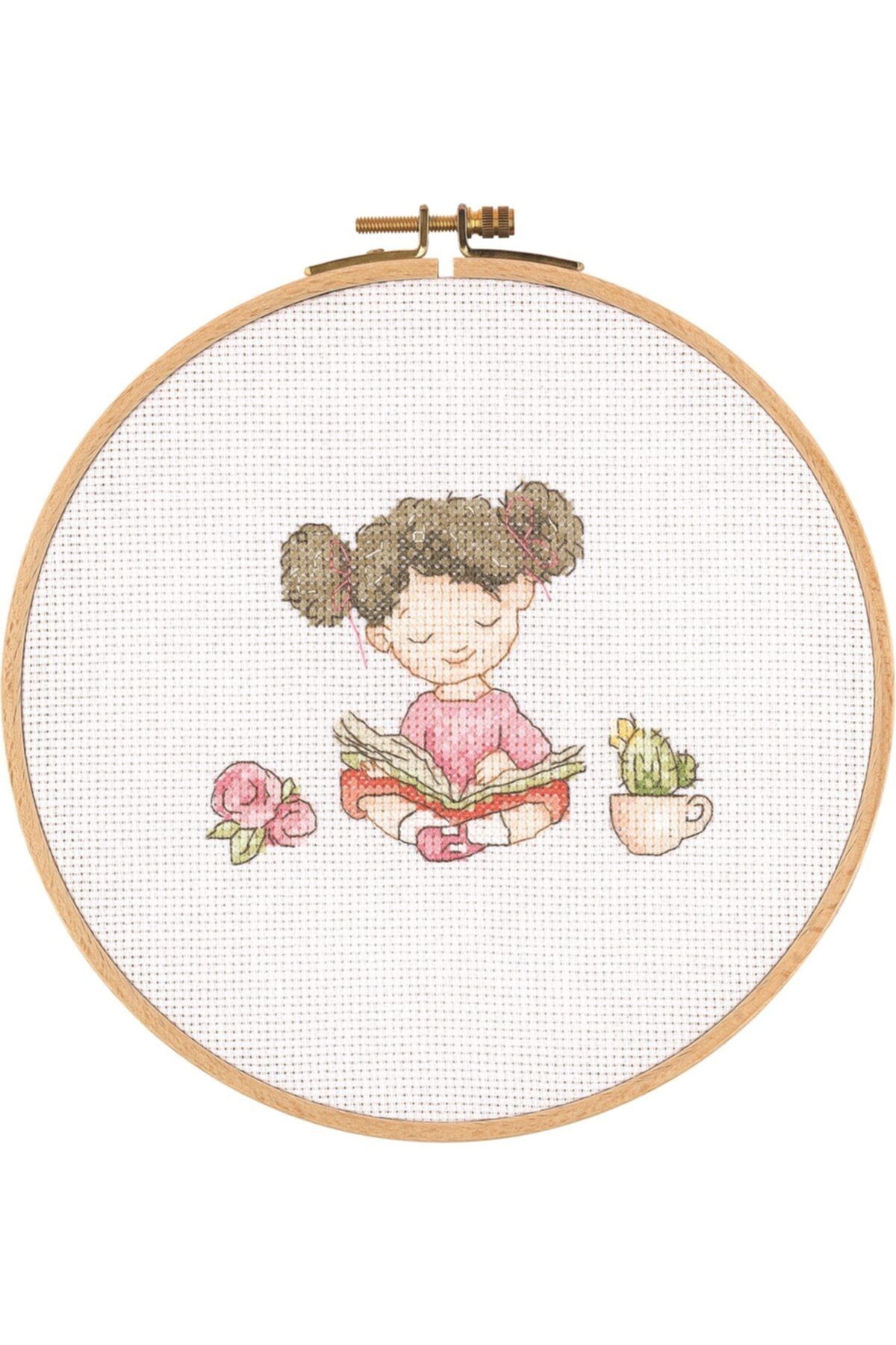 Cross Stitch Kit with Wooden Hoop