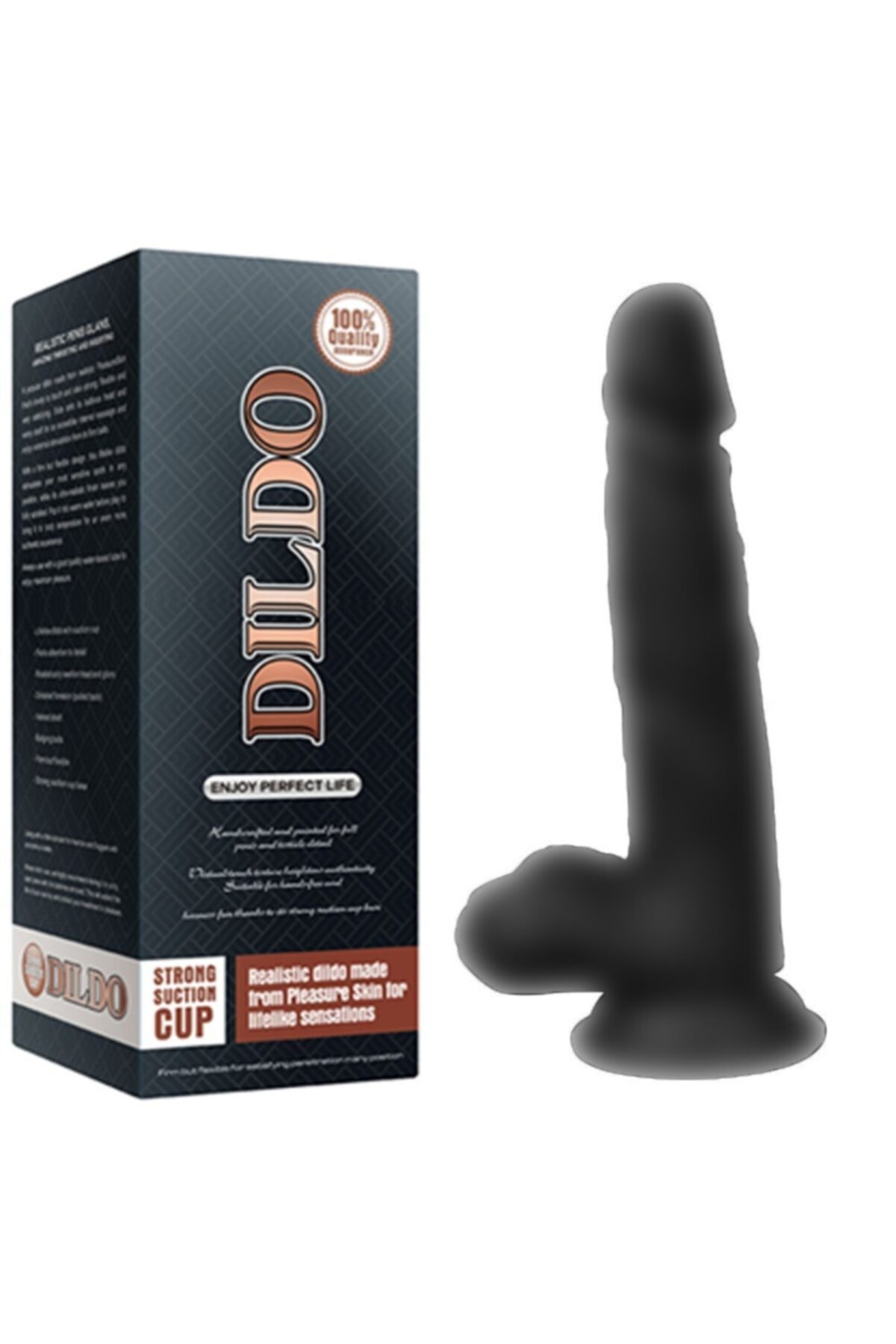 Fairy Dragon 19 cm Gerçekçi Ten Hissine Sahip Esnek Ve Bükülebilir Testisli Realistik Siyah Penis 2