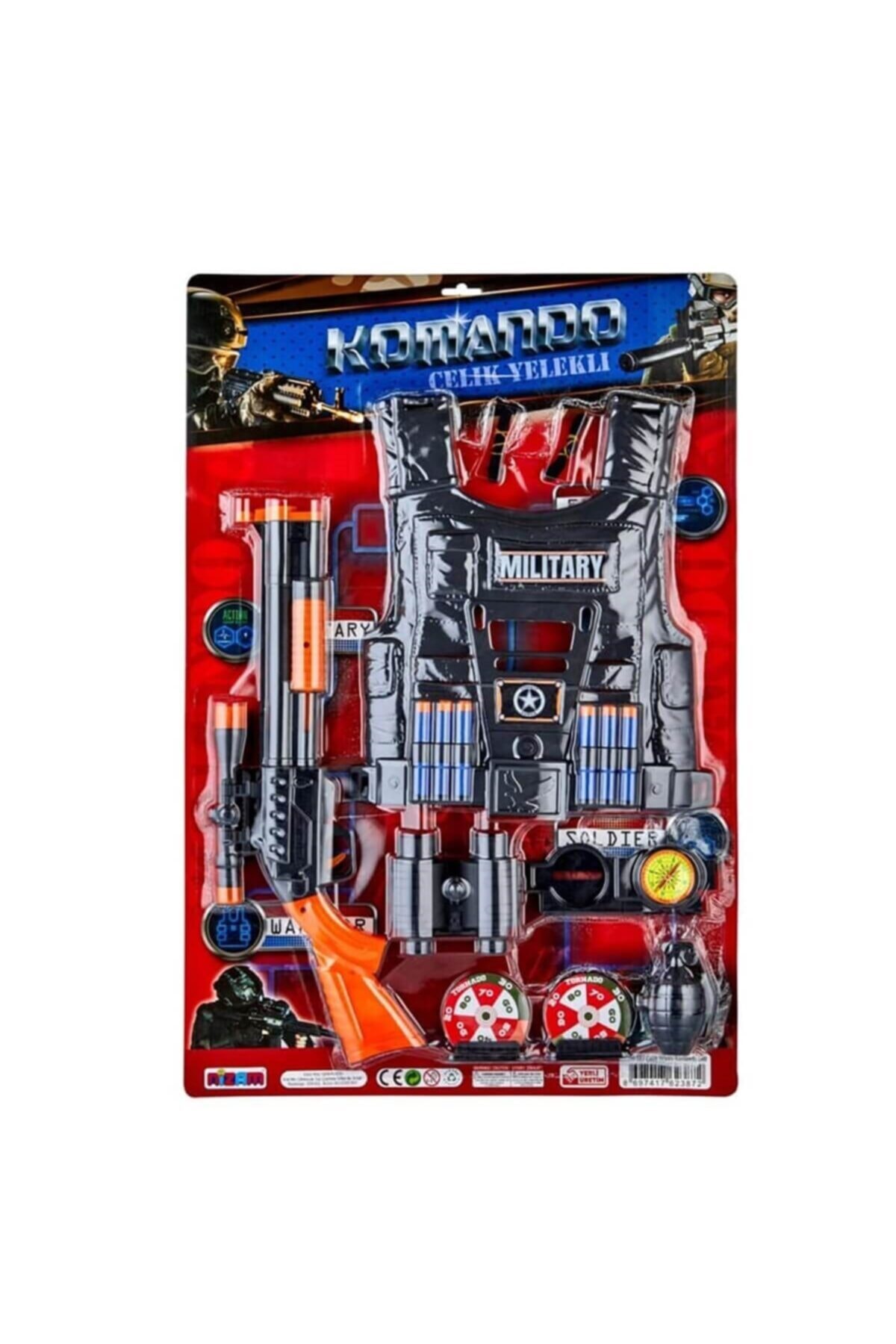 米軍実物　FACSIMILE SET TACTICAL AN/GXC-7A Genel Markalar Oyuncak Komando Seti Celık Yeleklı Yumusak Mermılı