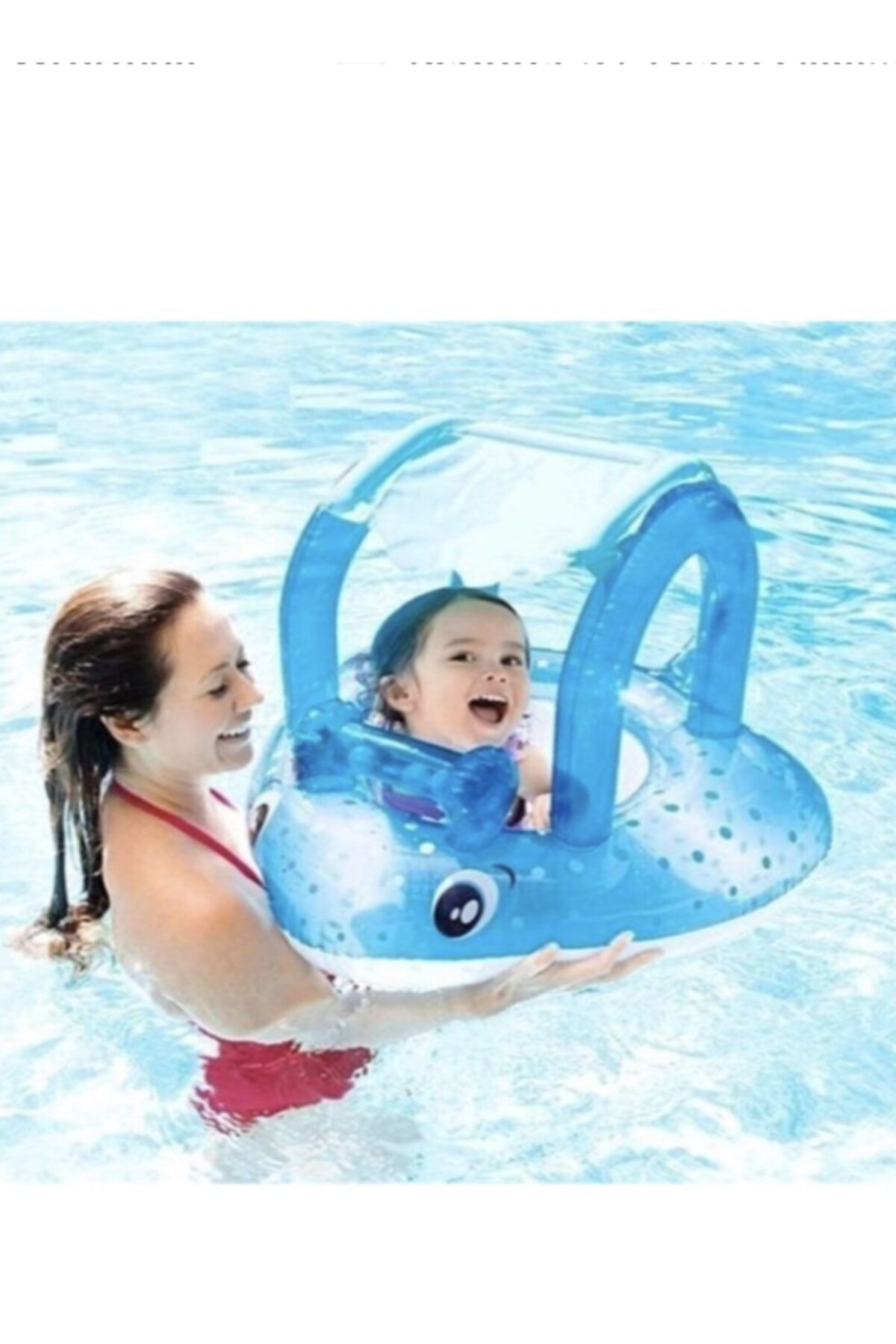 Bebek Gölgelikli Korumalı Deniz Havuz Simidi