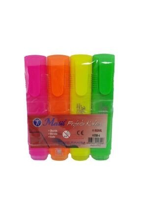 Fosforlu Kalem 4 Renk Takım H708-4