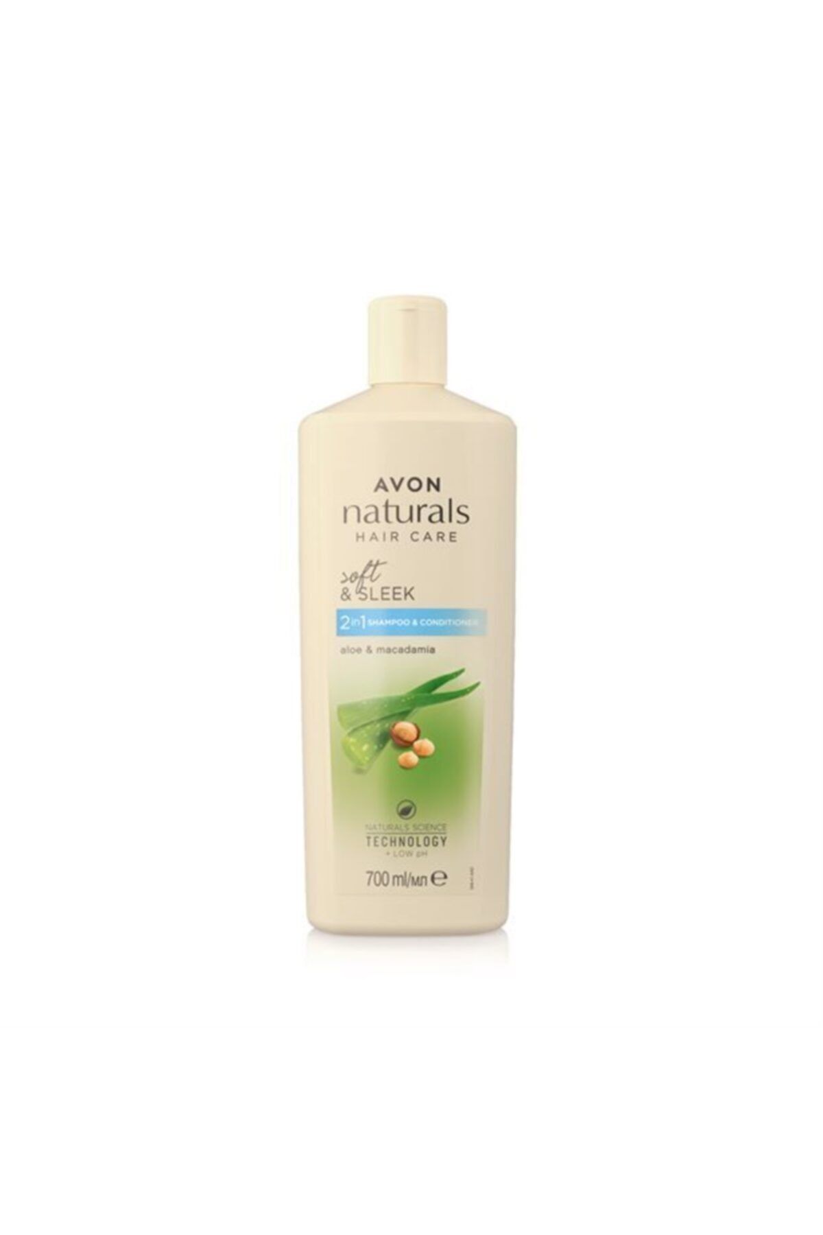 Avon شامپو و کرم موی طبیعی آلوئه و عصاره مکادامیا ۲ در ۱ ۷۰۰ میلی لیتر