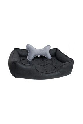 Antrasit Küçük Irk Köpek Yatağı - Kemik Yastıklı - 50x70 cm ANT0458