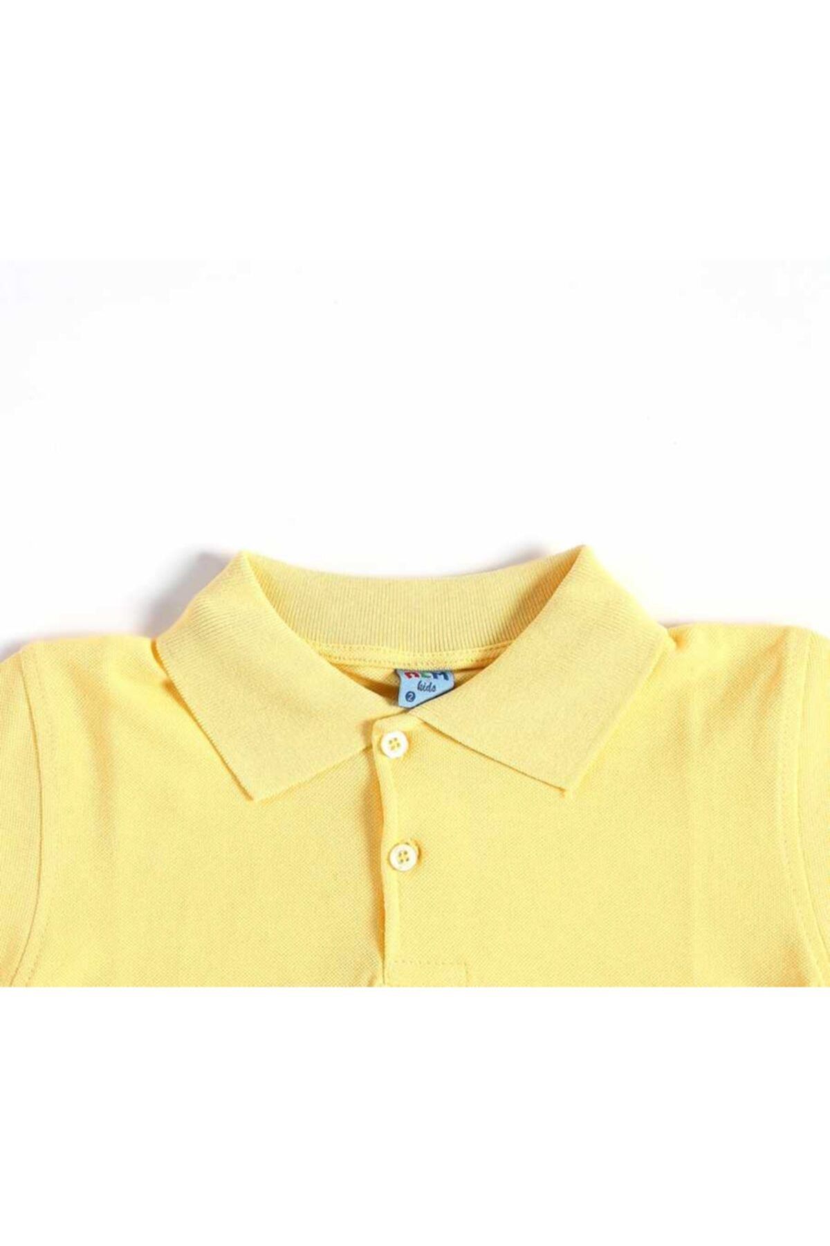 ALM Yellow Short Sleeve Straight Collar 6 16 Years Old Children s