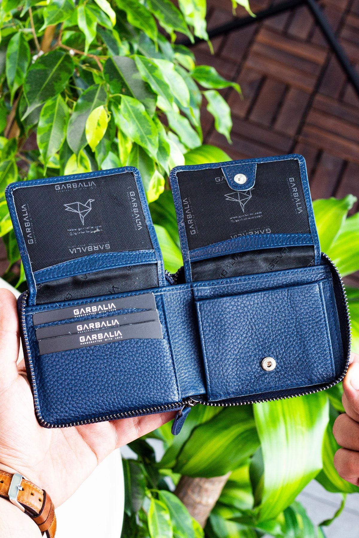 کیف پول مردانه و زنانه یونیسکس BLUE CAROLE ZIPPER LOCKED WALLET Garbalia