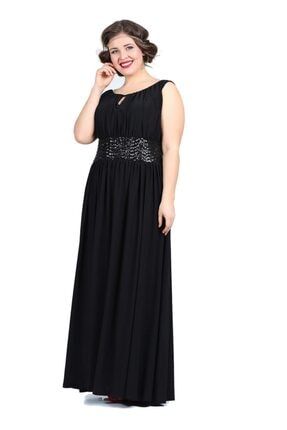 Kadın Siyah Abiye Elbise KL5089 T81270