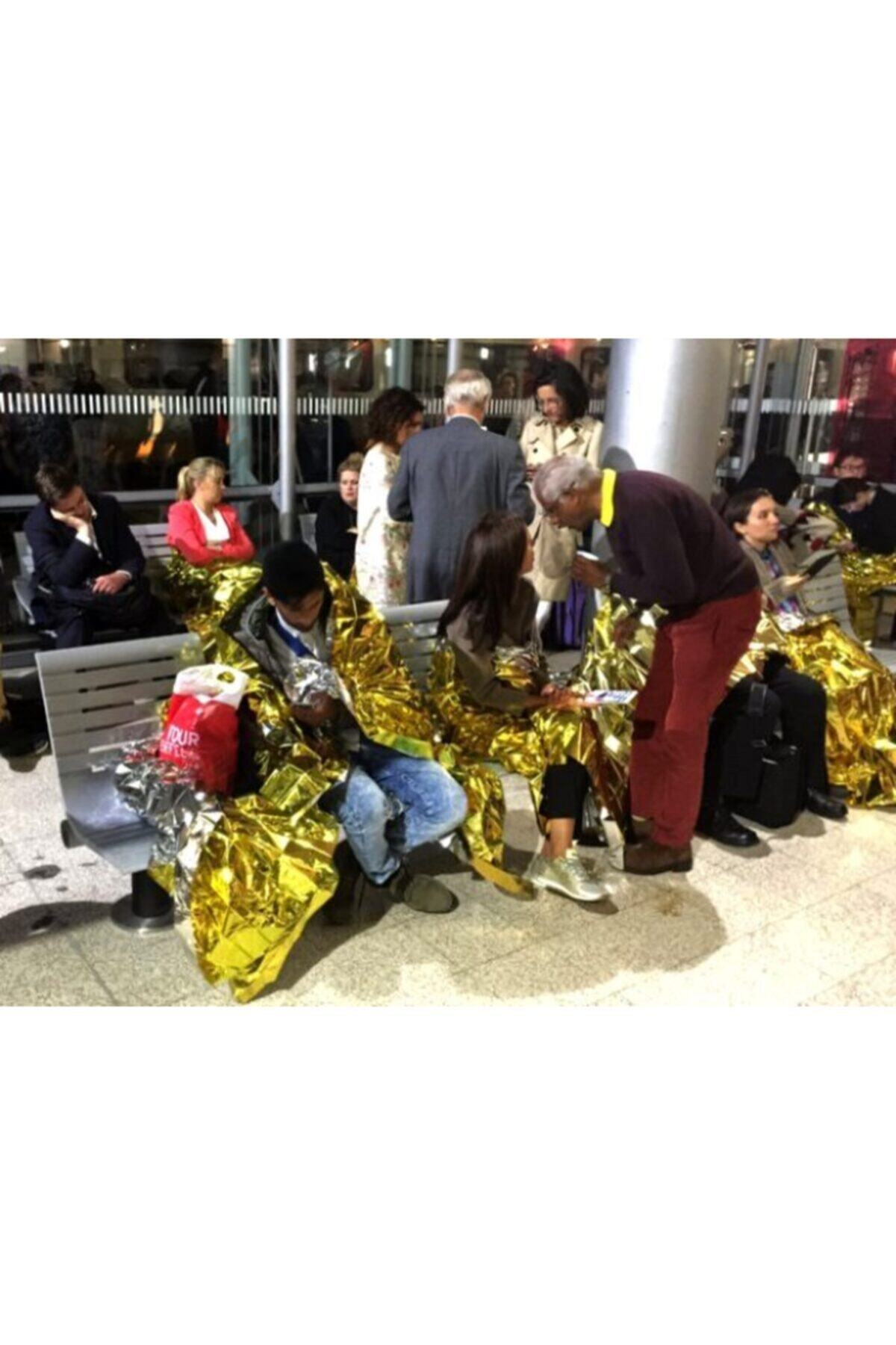 Webdesepet Acil Durum Ilk Yardım Battaniyesi Deprem Survival Termal Battaniye fotoğrafı 4 (önizleme)