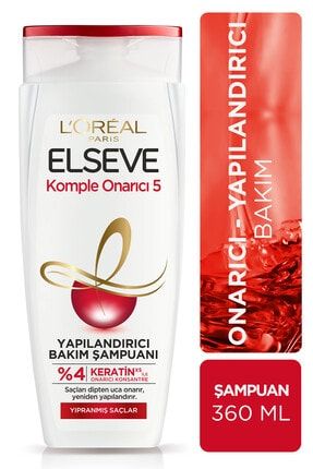 Komple Onarıcı 5 Yıpranmış Saçlar Için Keratinxs Içeren Yapılandırıcı Bakım Şampuanı 360 ml 3600522160168