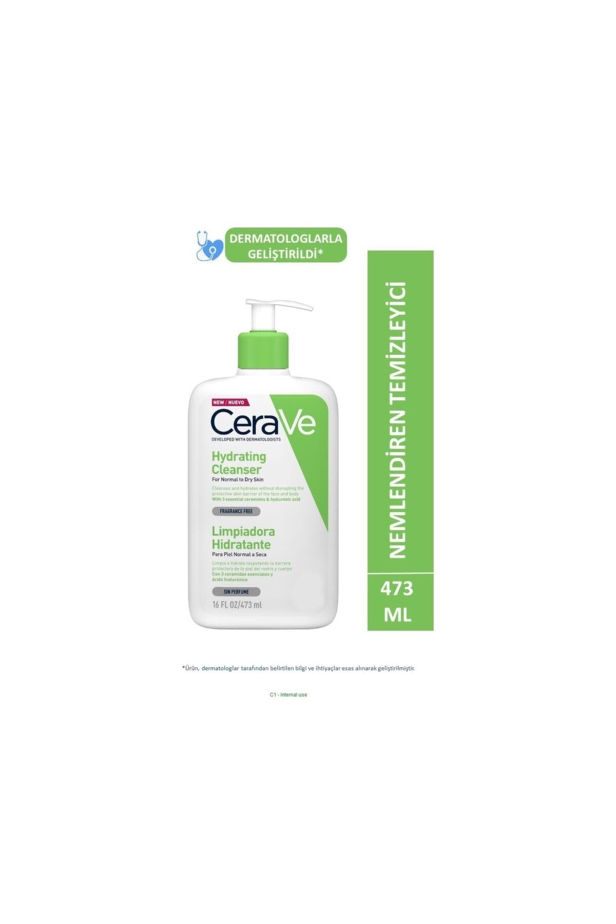 کرم بدن فوم تمیز کردن سرامید و اسید هیالورونیک پوست طبیعی روغنی صد 473 میل CeraVe