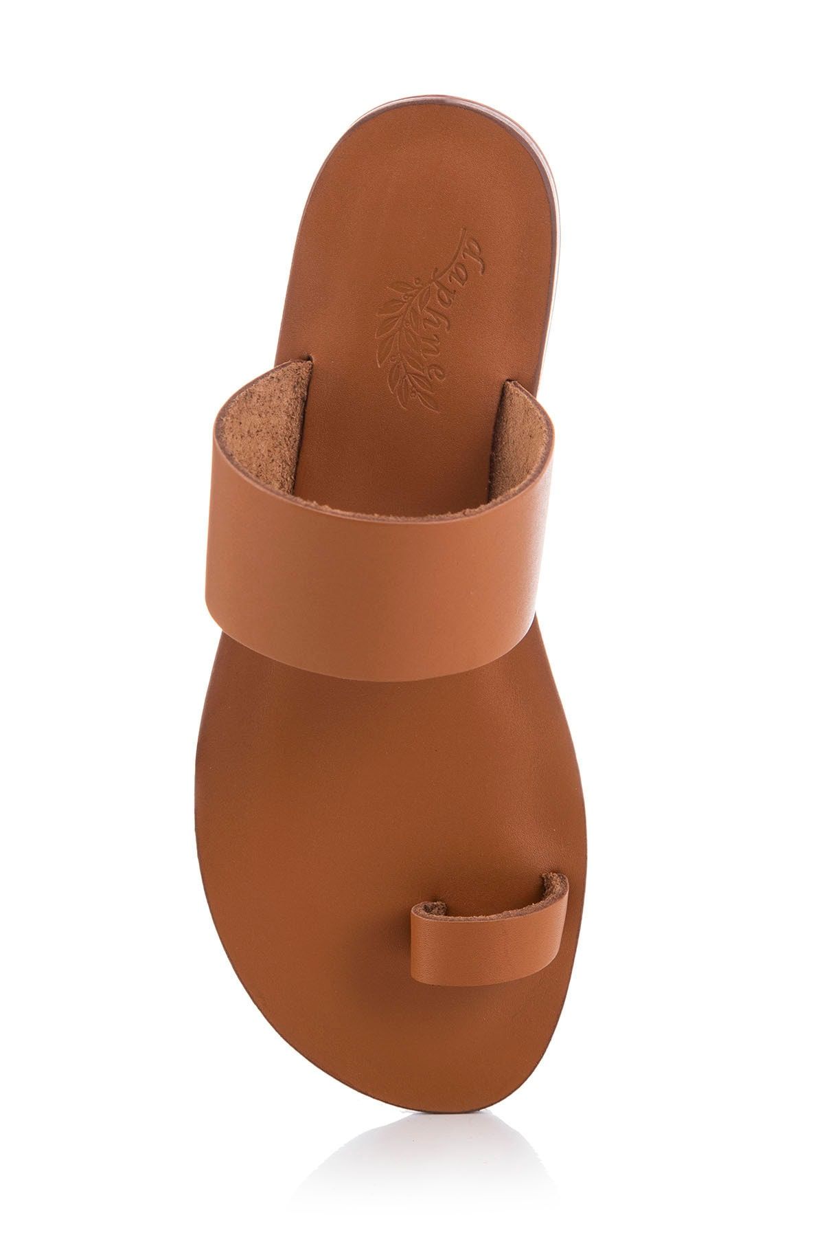 دمپایی چند رنگ زنانه شتر چرمی دست ساز KK3532 DaphneSandals