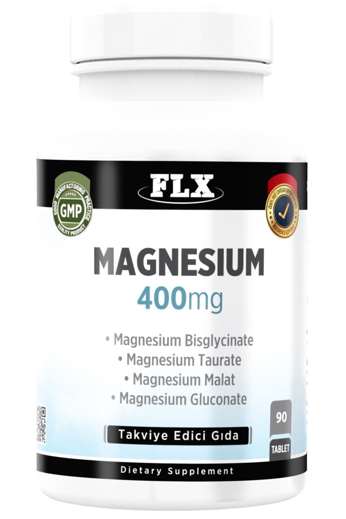 FLX Magnesium Magnezyum Bisglisinat Malat Taurat Glukonat 90 Tablet
