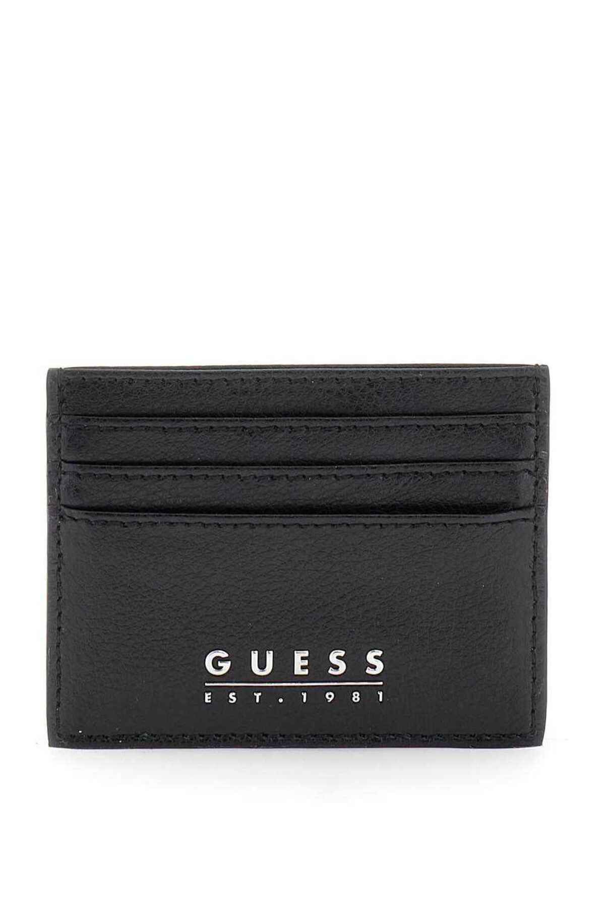 Мужская кожаная визитница Guess Fidenza SMFIDALEA25-BLA