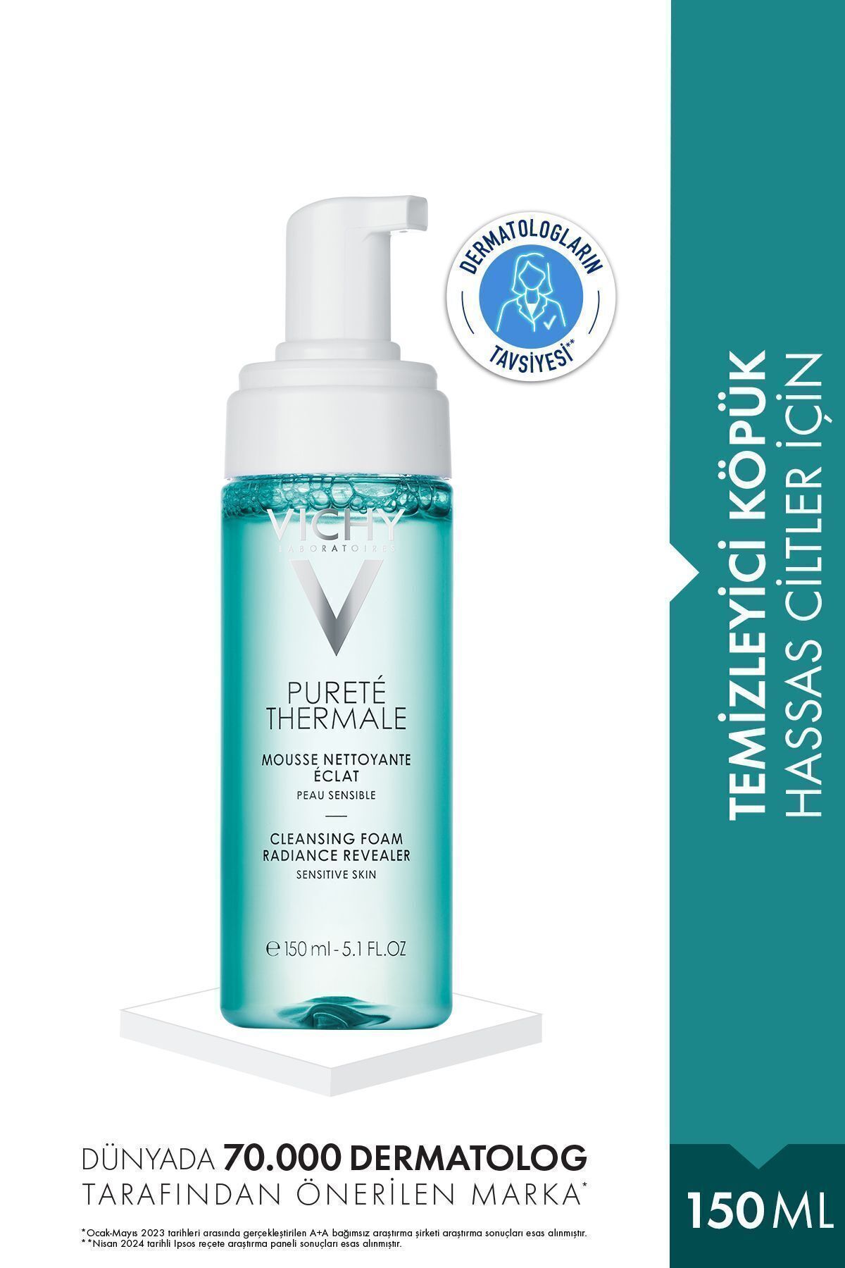 Vichy Purete Thermale Освежающая очищающая пенка для лица 150 мл 3337871320980