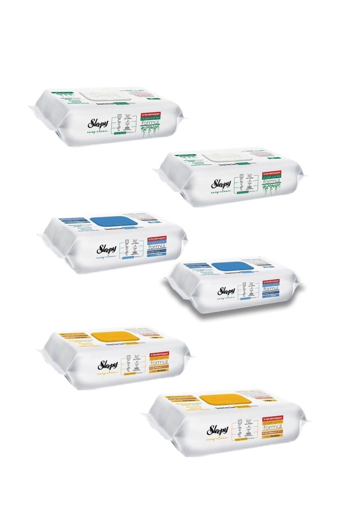 SleepyEasy Clean Beyaz Sabun Katkılı+Çamaşır Suyu Katkılı+Arap Sabunu Katkılı 6X100 (600 Yaprak)