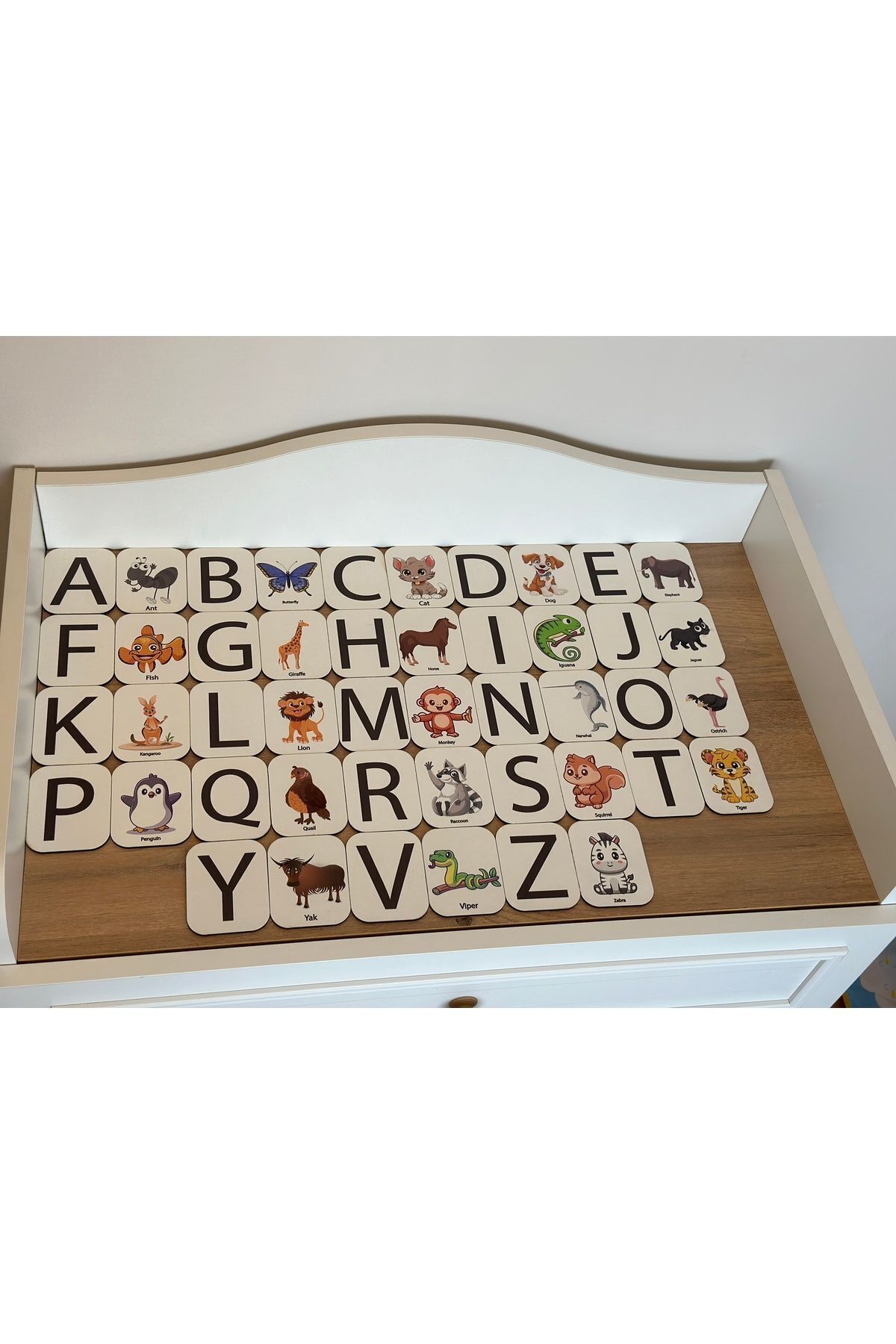 Bellacasa İngilizce Harf hayvan Eşleme Kartı, Eğitici Oyuncak, Montessori Eğitim Oyuncak, Motor Zeka Oyuncak fotoğrafı 5 (önizleme)