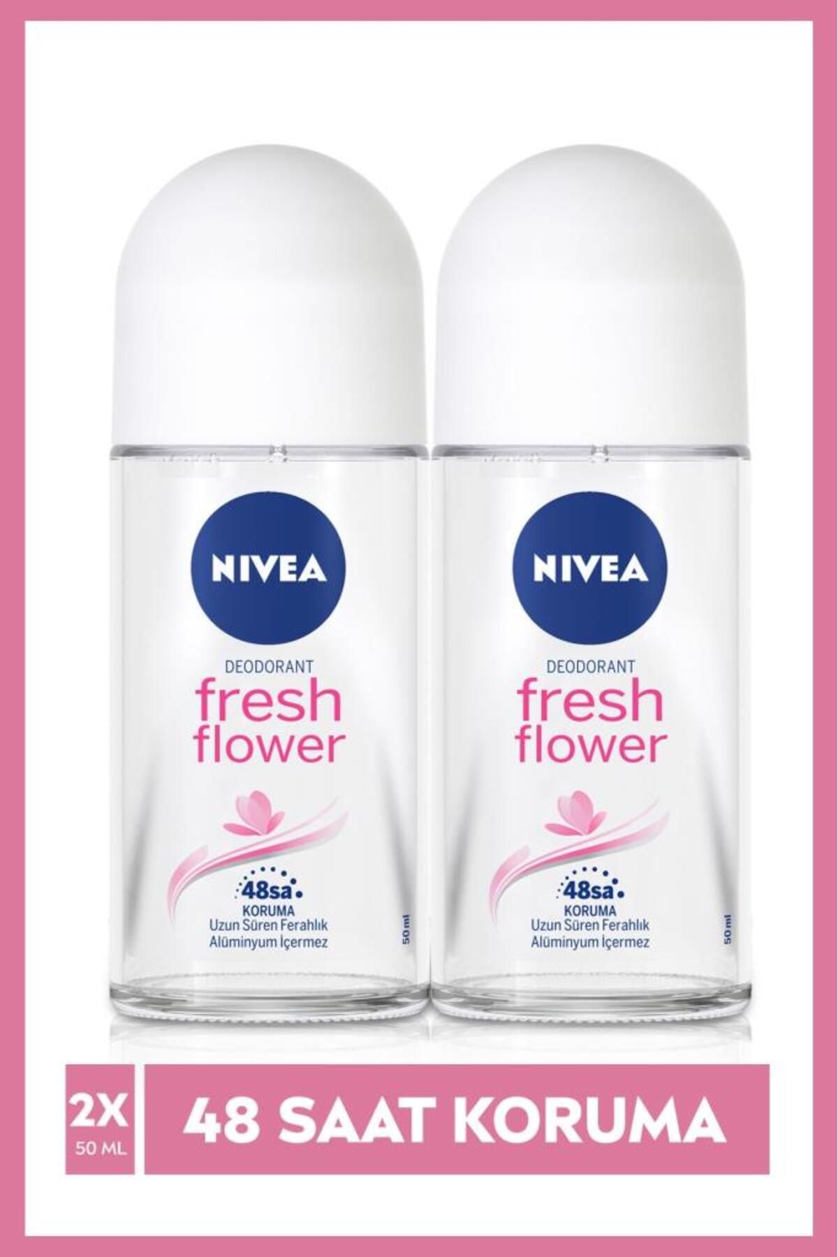 Женский шариковый дезодорант NIVEA Fresh Flower, защита 48 часов, 50 мл x 2 НАБОР.NVE.226