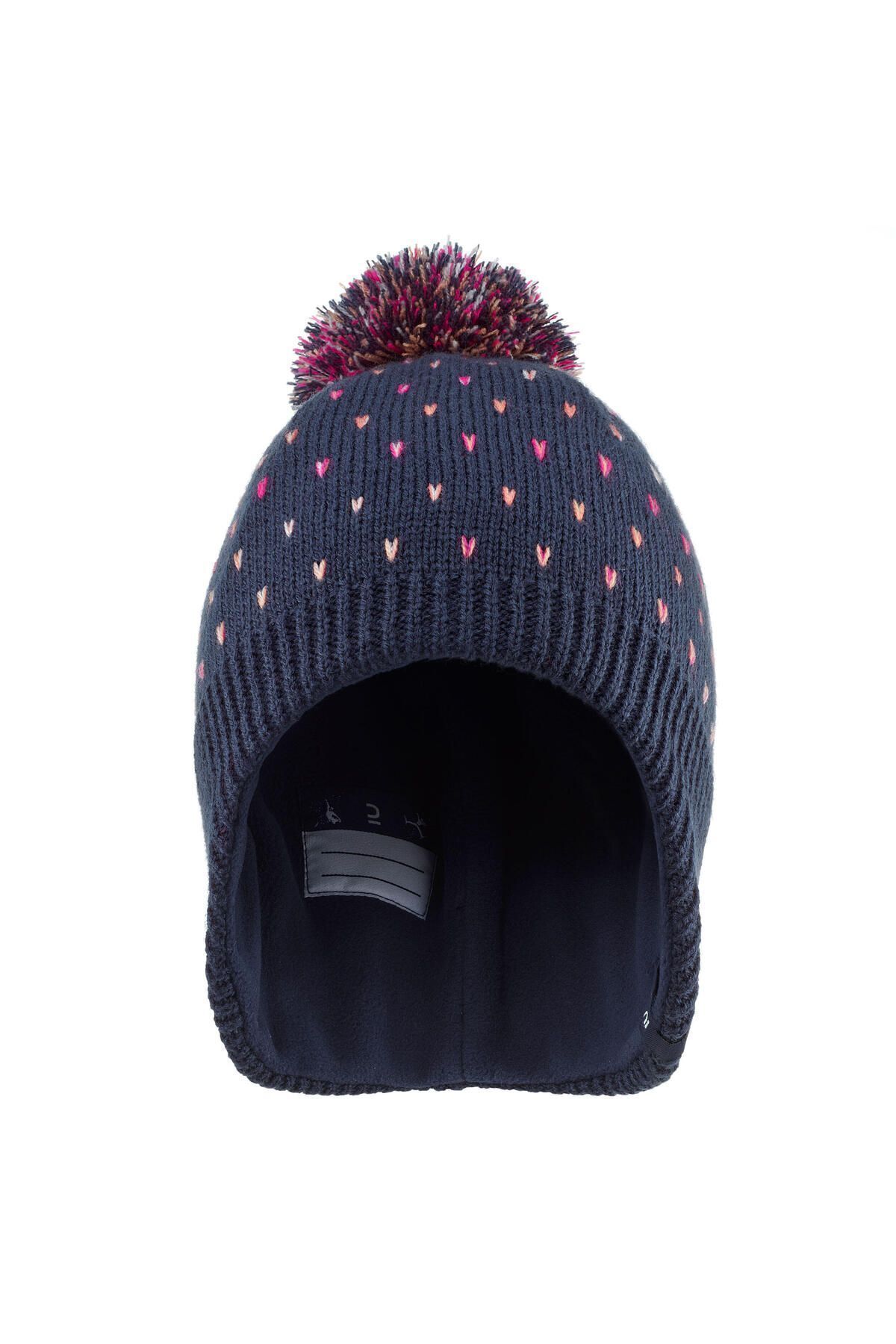 Decathlon-Wedze Children's Ski Cap - Navy Blue - Flap 3