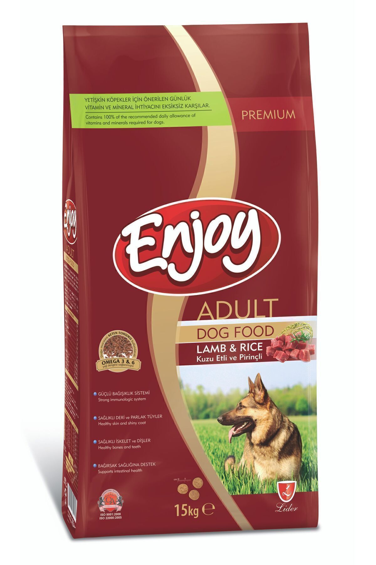 Enjoy Kuzulu Ve Pirinçli Yetişkin Köpek Maması 15 Kg 395-0003