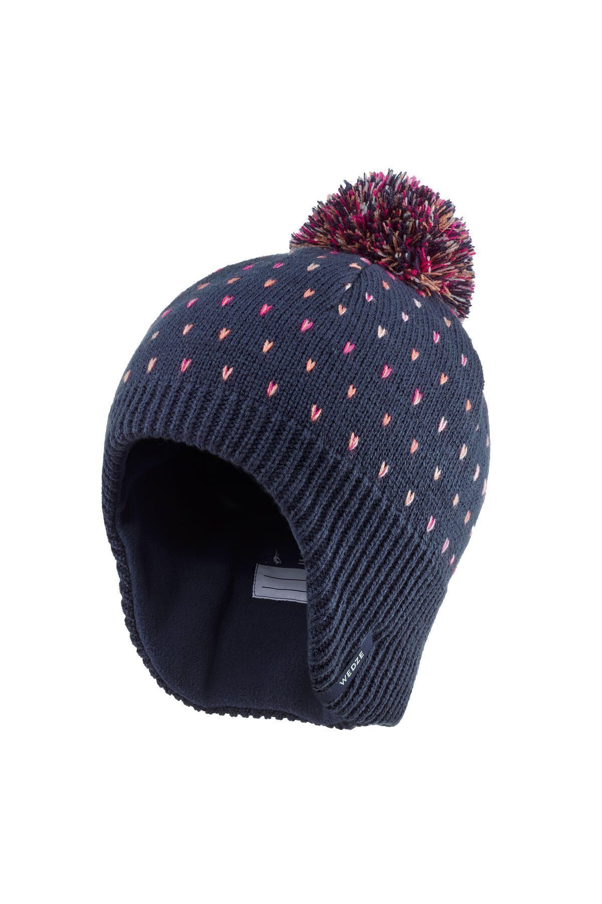 Decathlon-Wedze Children's Ski Cap - Navy Blue - Flap 4