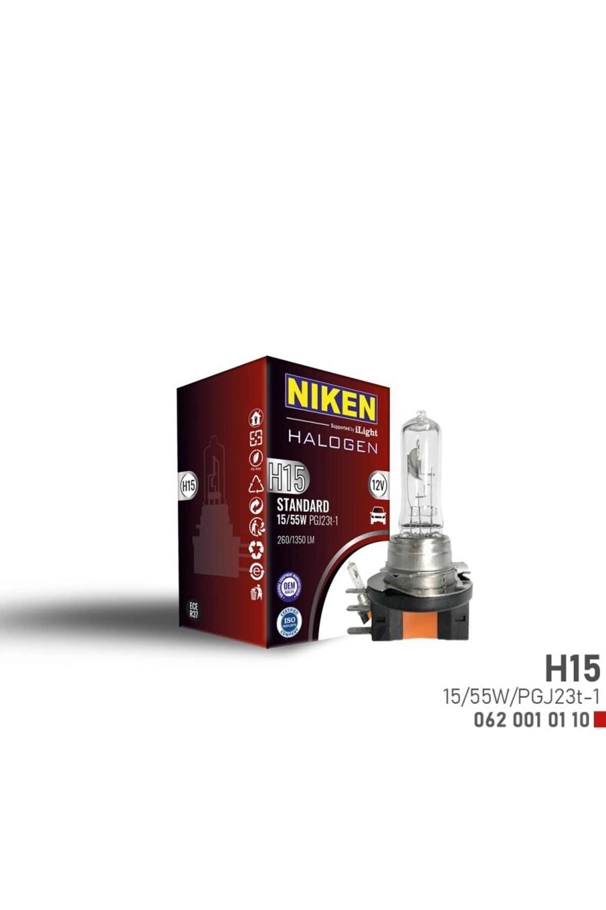 Niken Arttırılmış Halojen Far Ampulü H15