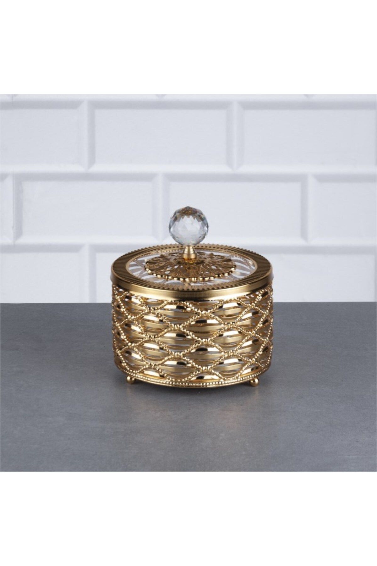 USTAOGLUHOME-13 CM NIL ROUND CANDY RACK WITH LID 1