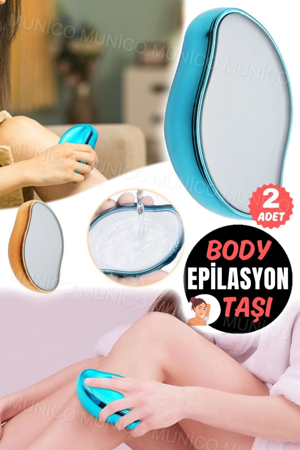 2 Adet Munico Unisex Epilatör: Kullanımı Kolay ve Geniş Uygulama Alanı Ağrısız Epilasyon ve Doğal