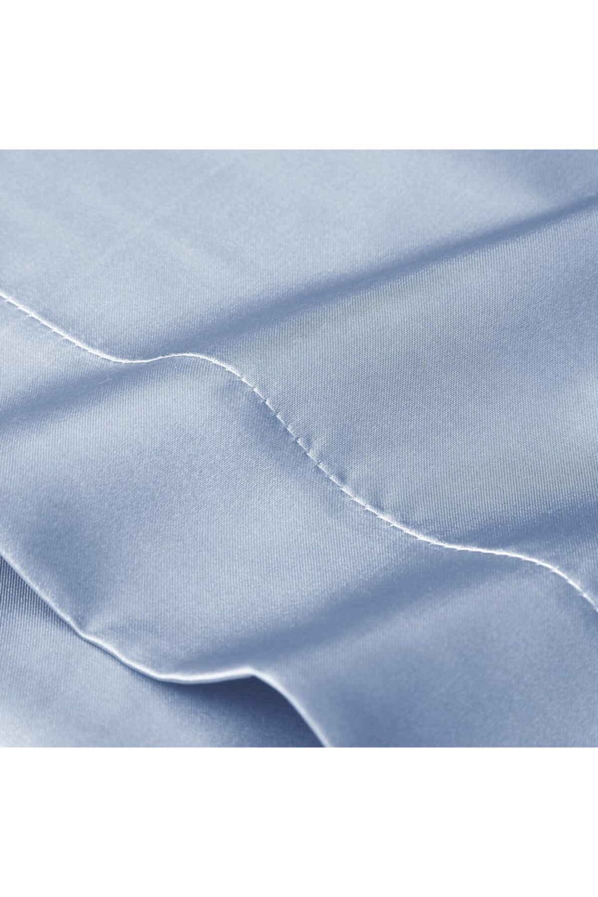 Tinybabyconcept-Natural Silk Textured Cotton Satin Pillow Case 1st Quality Bead Silicone Filled Pillow 50x135cm Blue 4