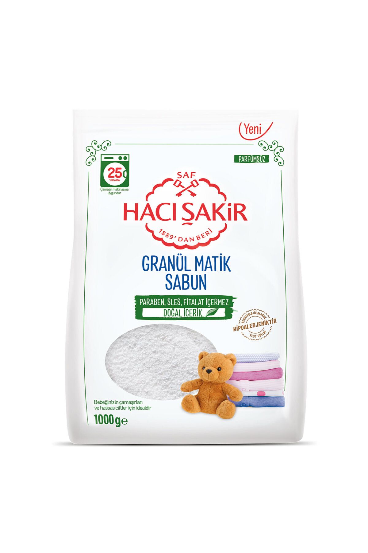 Granül Matik Bebekler ve Hassas Ciltler İçin Çamaşır Deterjanı Lavanta 1000 gr