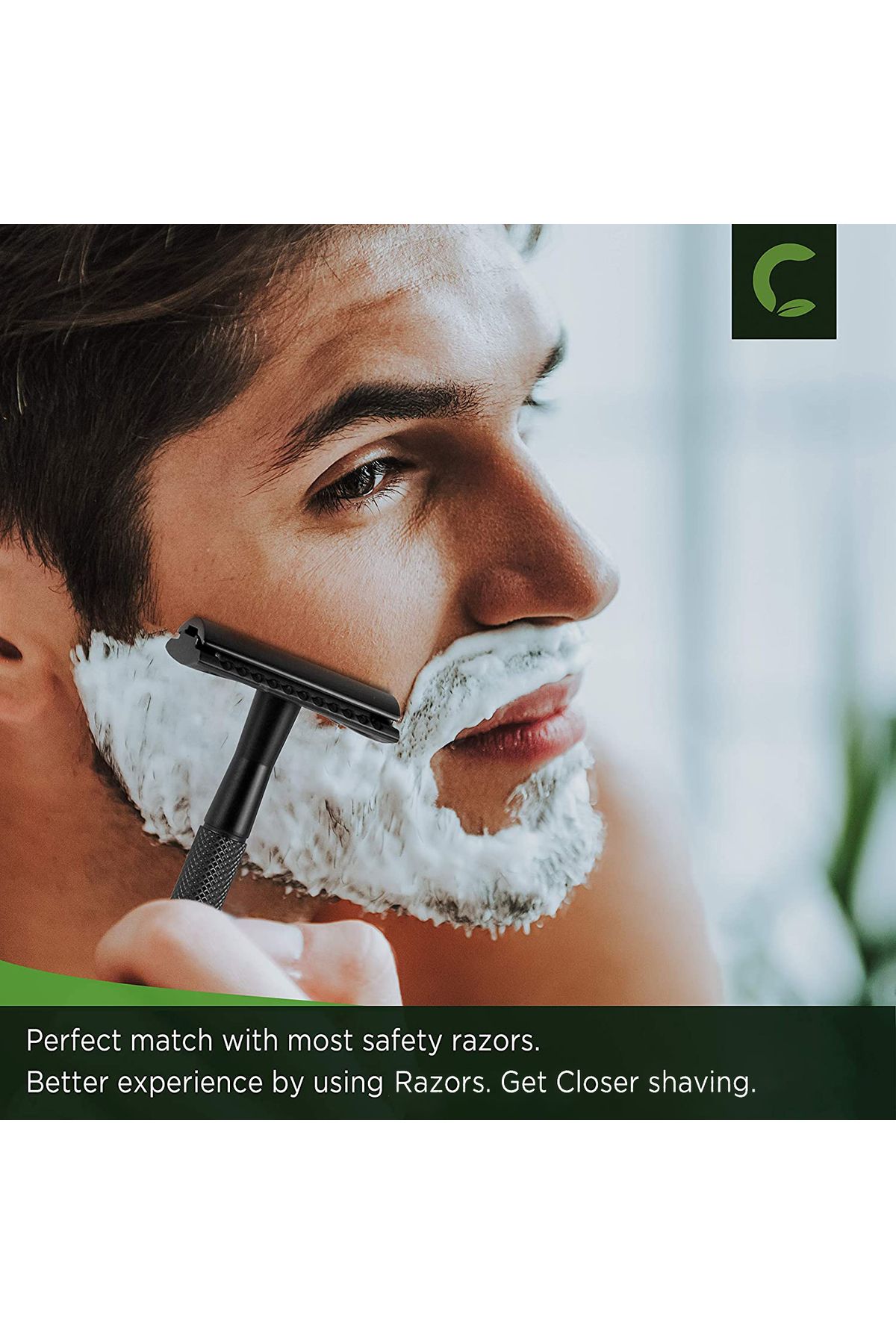 Choice-Safety Razor with Brass Weighted Handle and 5 Double Edge Safety Blade Refills,Single Blade Razor... 5