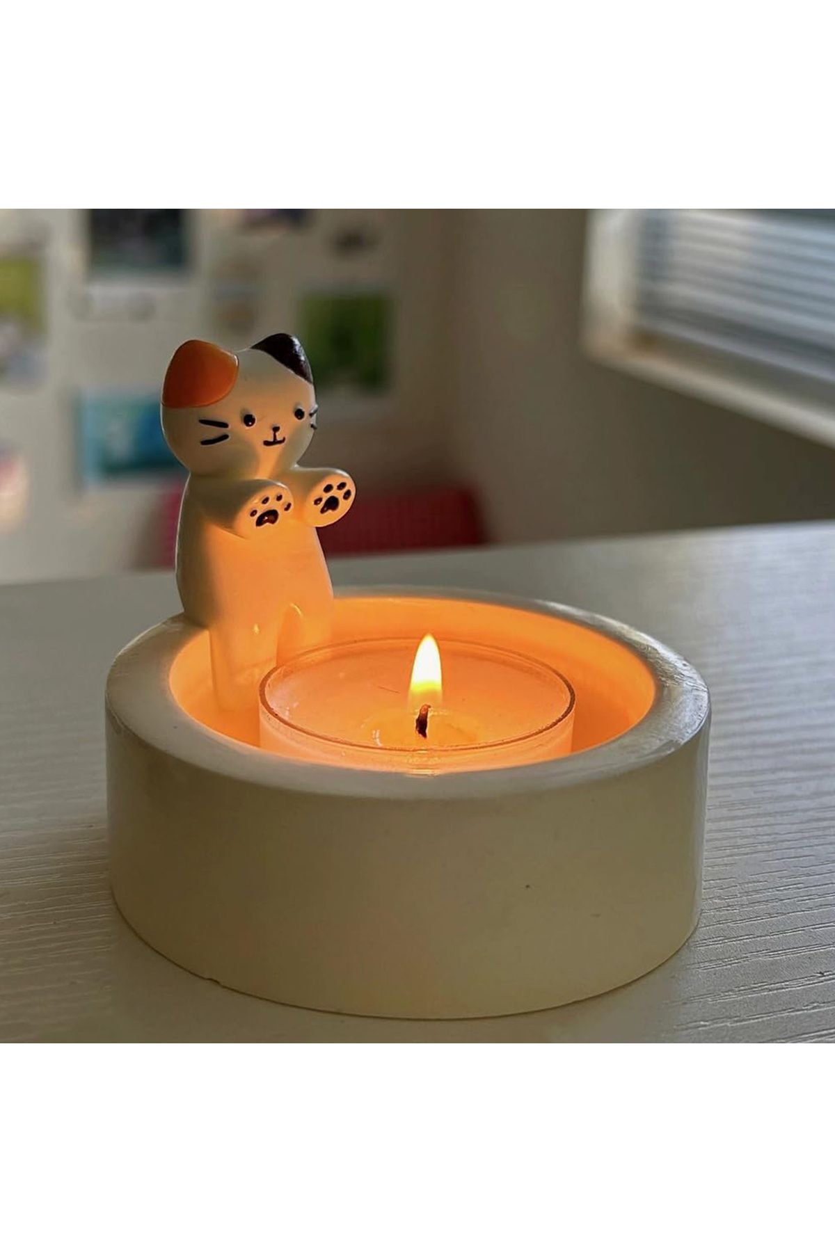 Choice-Kitten Candle Holder - Durable High Temperature Resistant Creative Aromatherapy Cat Candlestick 3