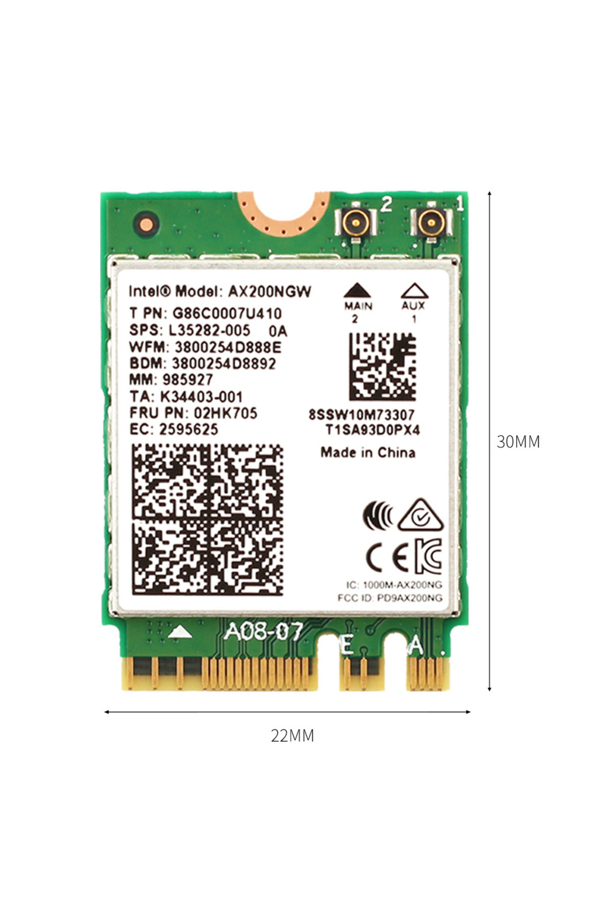 Choice-WiFi 6 Dual Band 3000Mbps Wireless Card For Intel AX200 M.2 Bluetooth 5.2 2.4G/5Ghz 802.11ac/ax A... 5