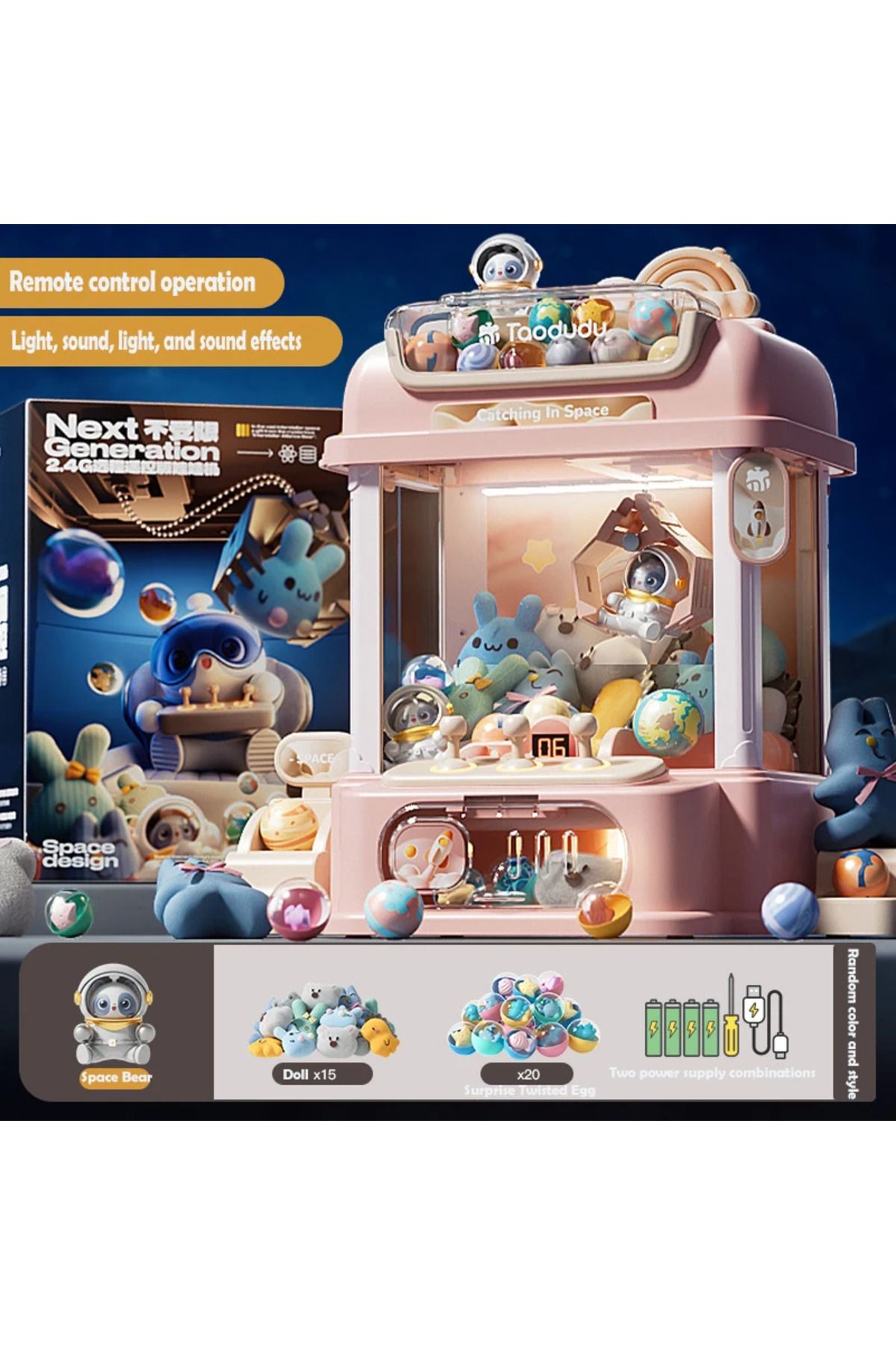 Choice-Big Size DIY Doll Machine Kids Coin Operated Play Game Mini Claw Catch Toy Crane Machines Music D... 3