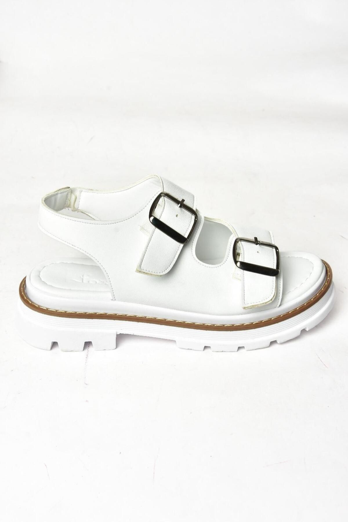 صندل زنانه سفید Fox Shoes | S9960791 اورجینال - تصویر 6