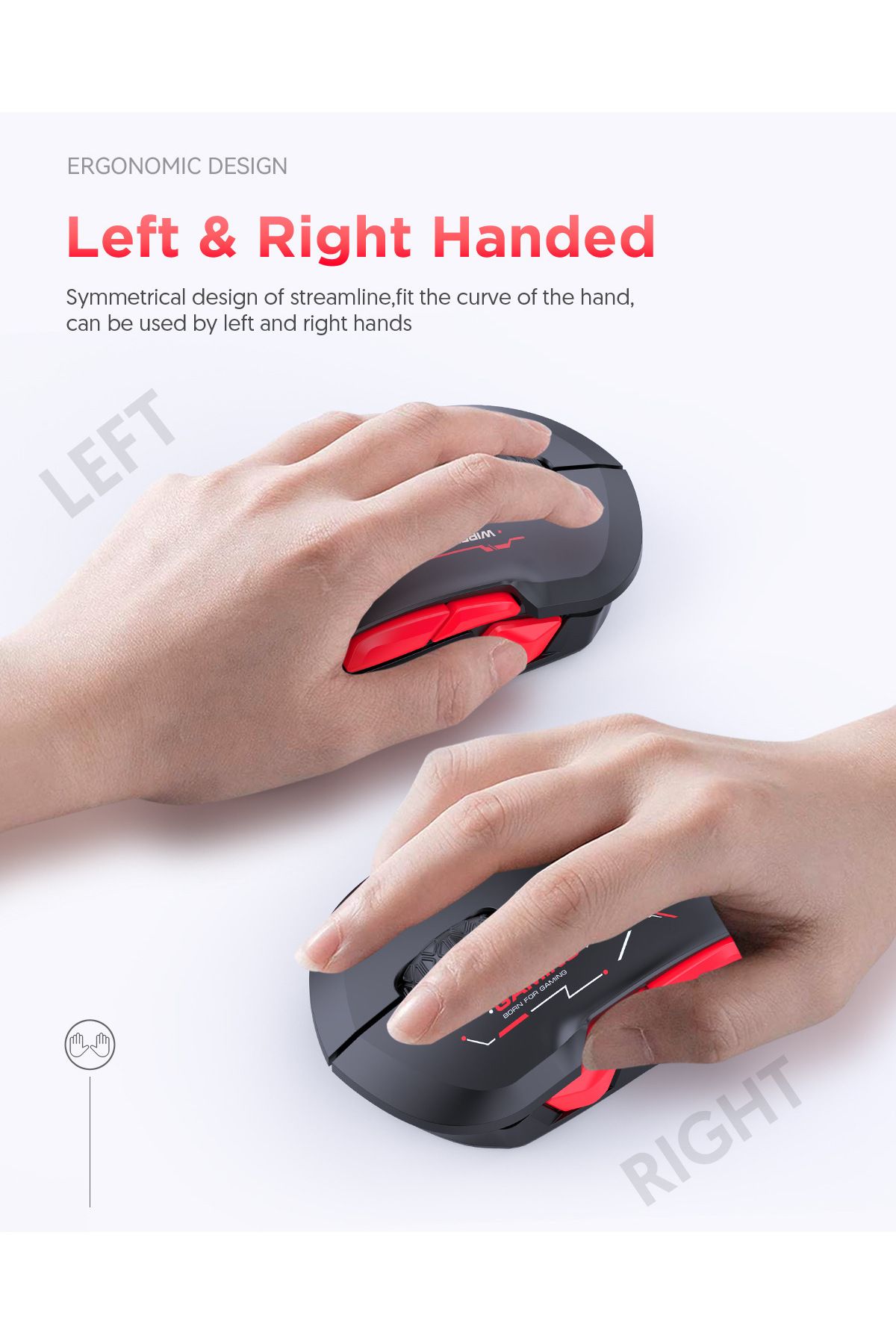 MKESPN-Wireless 10000DPI Macro RGB Gaming Mouse 10 Programmable Keys Rechargeable Game Mouse Charging RG... 4