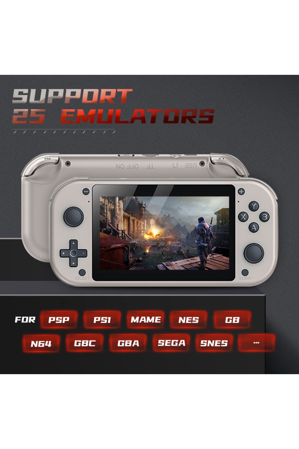 VILCORN-M17 Retro Handheld Video Game Console - Open Source Linux, 4.3 Inch IPS Screen Portable Pocket Computer 3