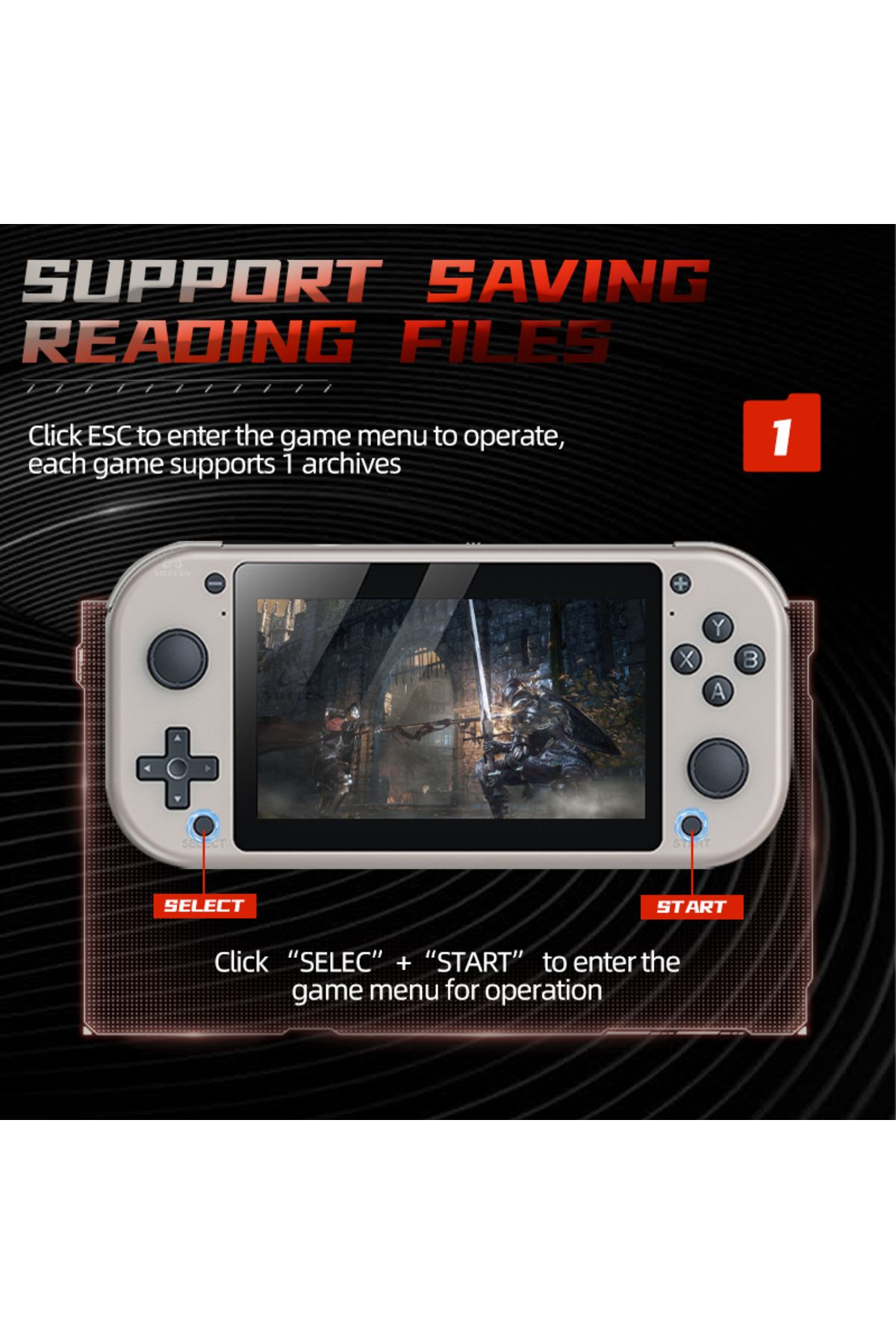 VILCORN-M17 Retro Handheld Video Game Console - Open Source Linux, 4.3 Inch IPS Screen Portable Pocket Computer 7