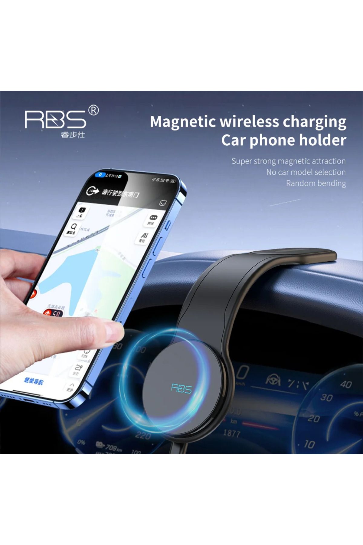 Choice-For iPhone Magsafe Car Mount Charger 15W Wireless Car Charger Bendable Cell Phone Holder Magnetic... 2