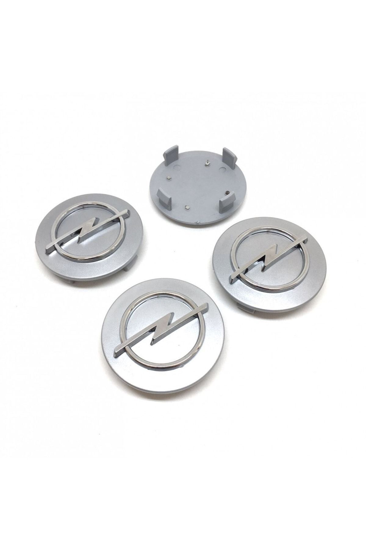 GARDENAUTO Opel Corsa C Jant Göbeği 4 Bijonlu Jantlar Için 4'lü Takım 60mm Gri Renk