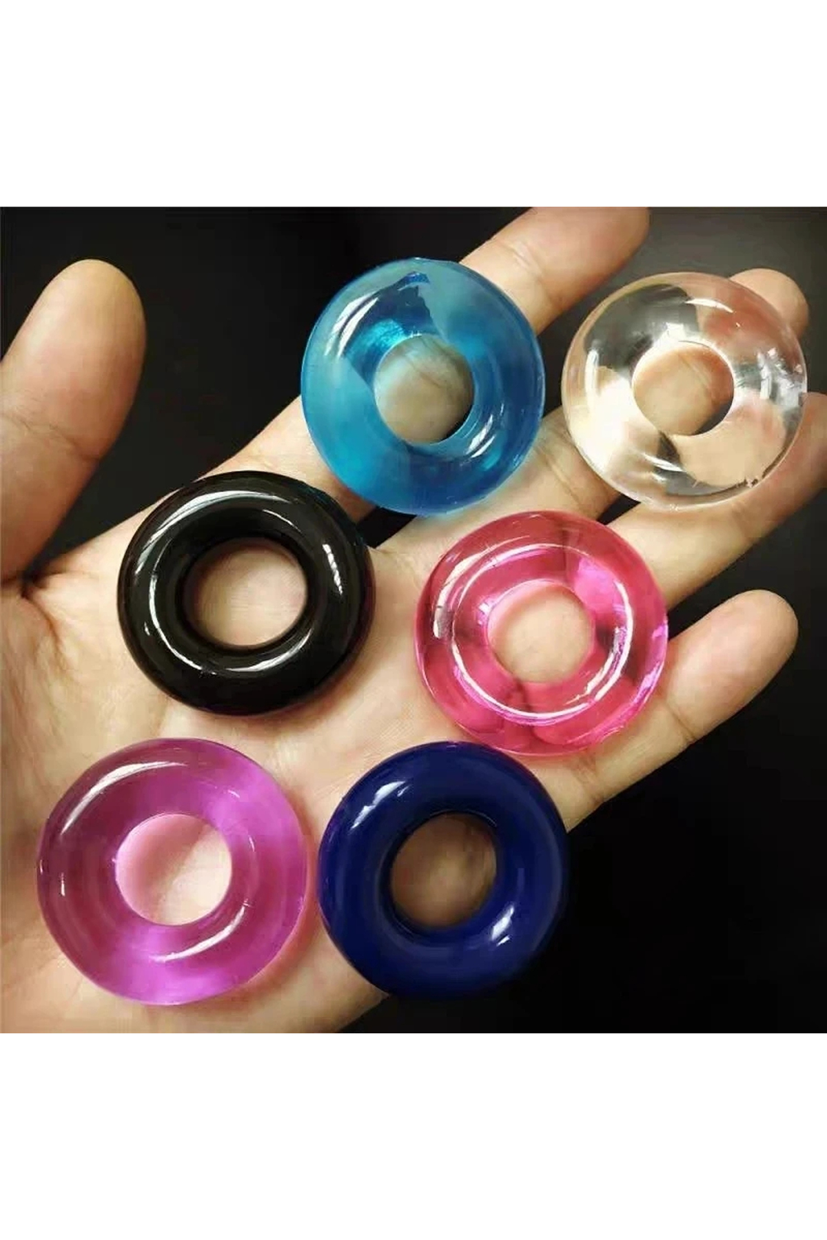 10PCS Doughnuts Cock Rings TPE Silicone Durable Penis Ring Adult Men Ejaculation Delay Penis Enla... 2