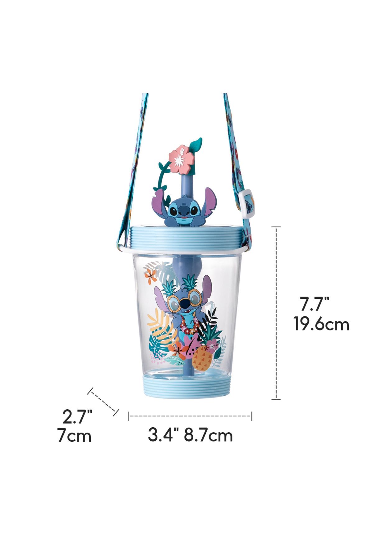 Miniso-MINISO Lilo & Stitch Collection Portable Tumbler with Straw (535mL)(Stitch) 5