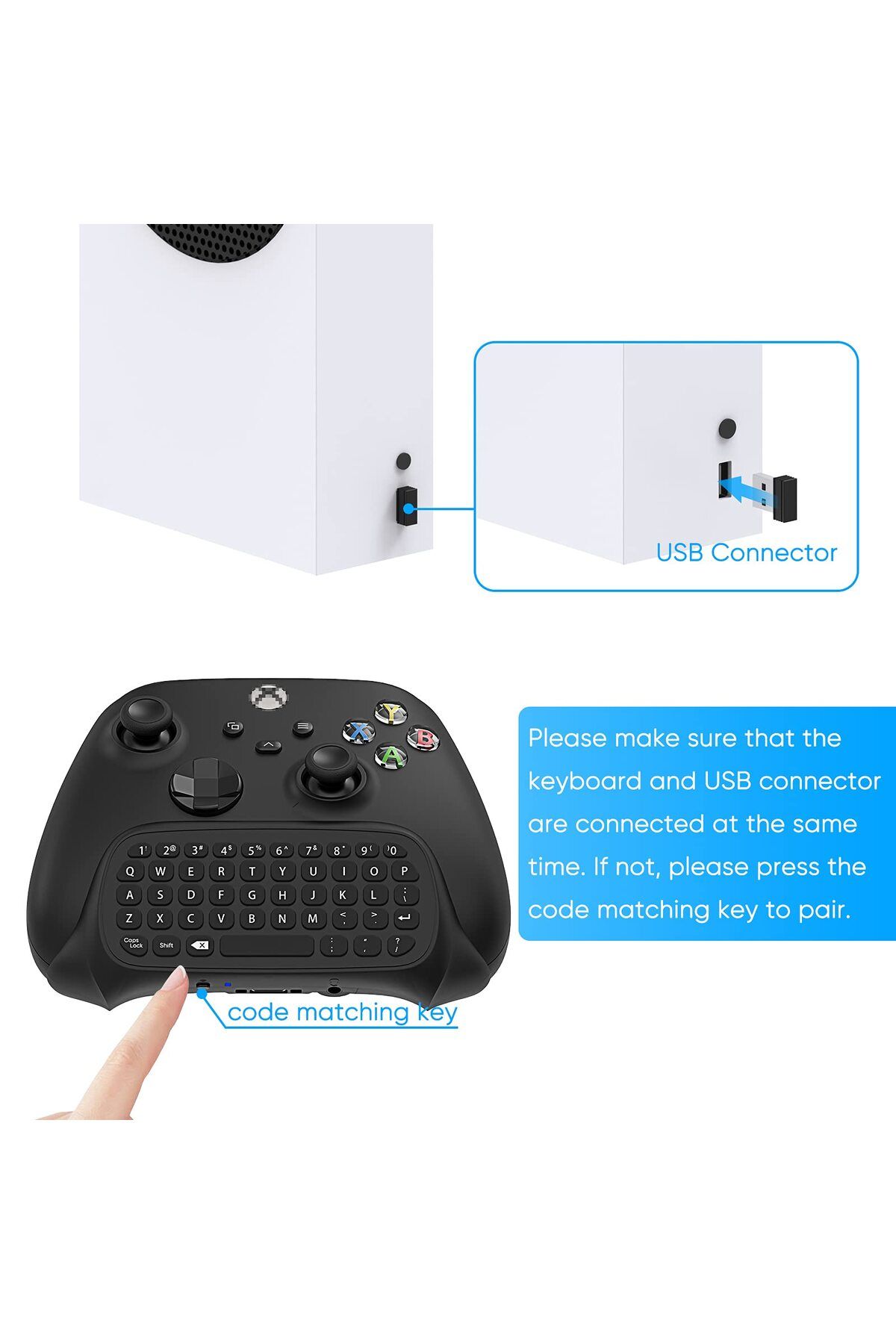 Choice-Controller Keyboard for Xbox Series X/S/One/One S Wireless Chatpad Gaming Keypad with USB Receive... 6