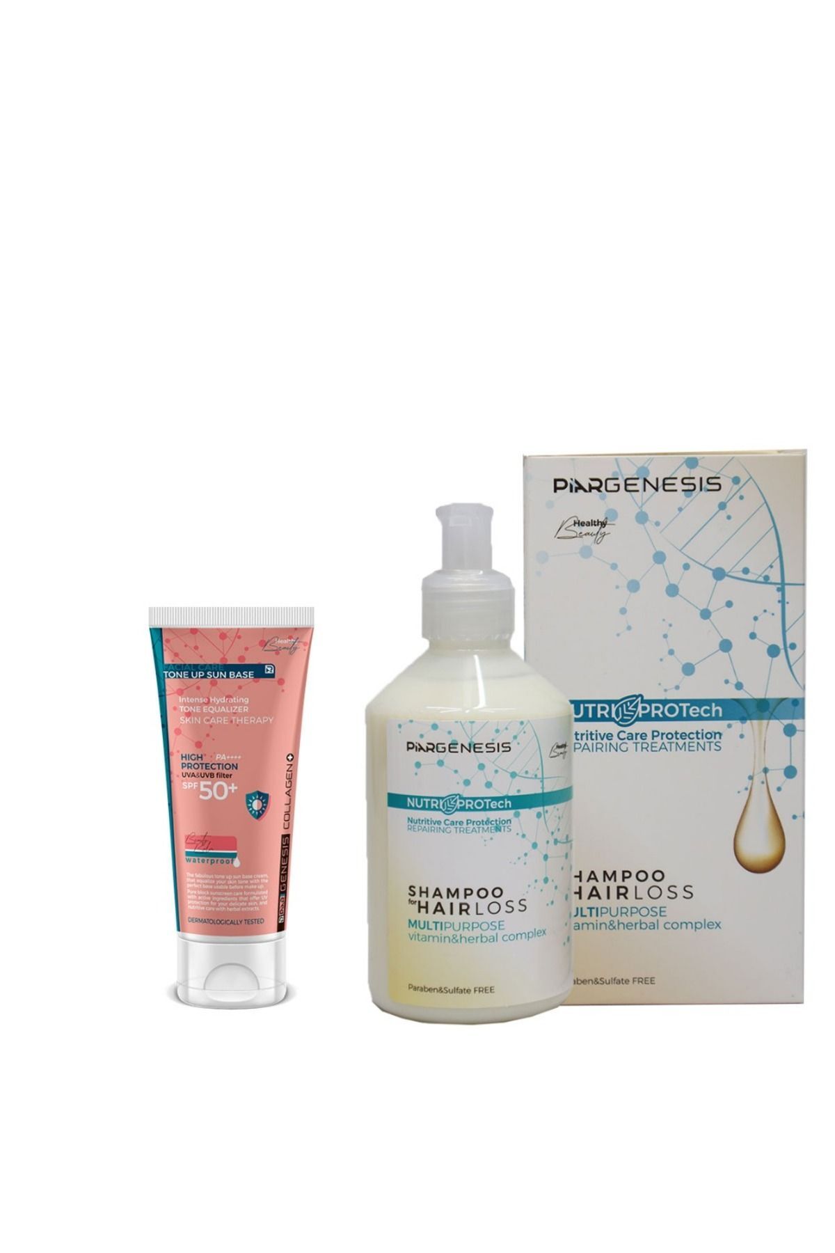 Aydınlatıcı Ton Eşitleyici Spf 50 Yüz Güneş Kremi 40 ml+Dökülme Karşıtı Şampuan 250 Ml — 8699691130919