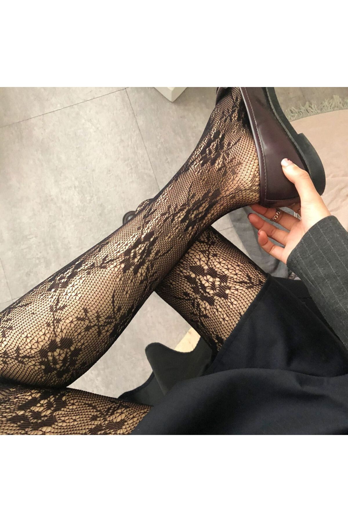 Choice-Cute Classic Pantyhose Breathable Flower Patteren Net Stockings Women Girls Hollow Out Sexy Tight... 5
