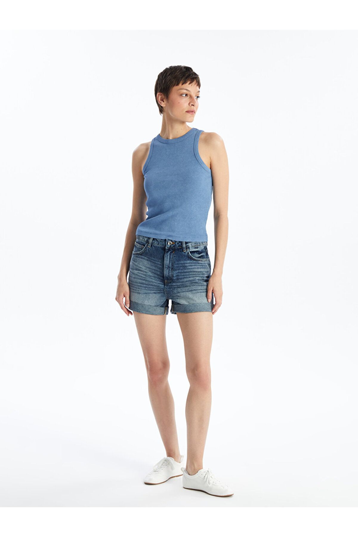 LC Waikiki Damskie Spodenki Jeansowe – Krój Standardowy Kobieta - 28